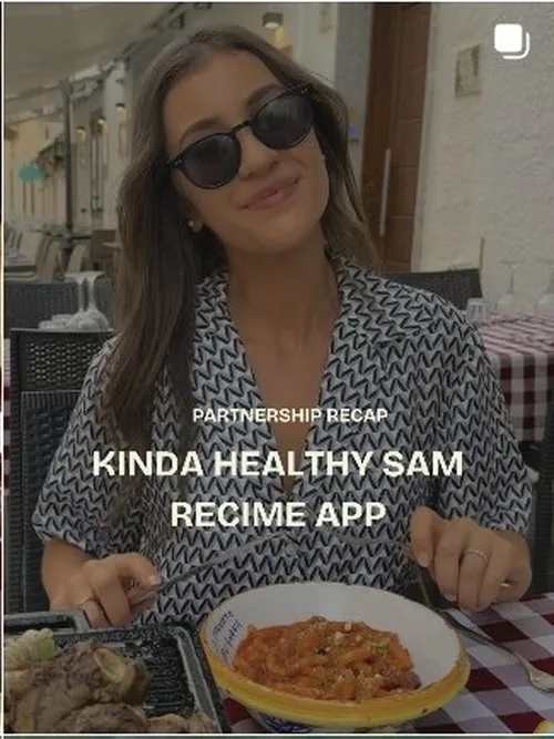 Made By Muse Instagram - Kinda Healthy Sam x Recime App partnership recap